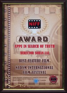 Appuvinte Sathyanweshanam – Best feature film -Nadym International Film Festival